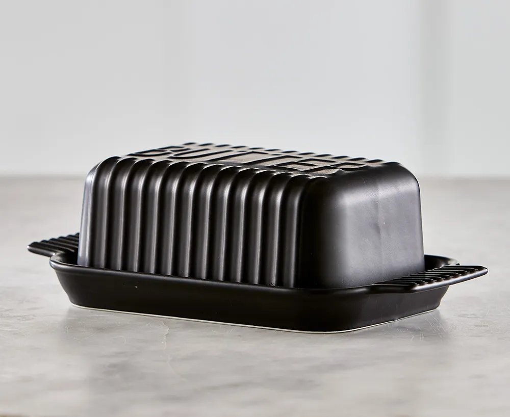 Matte Butter Dish, Black