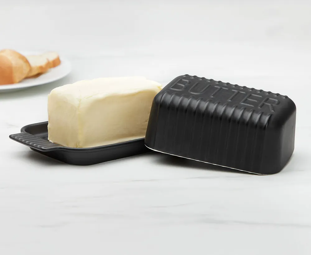 Matte Butter Dish, Black