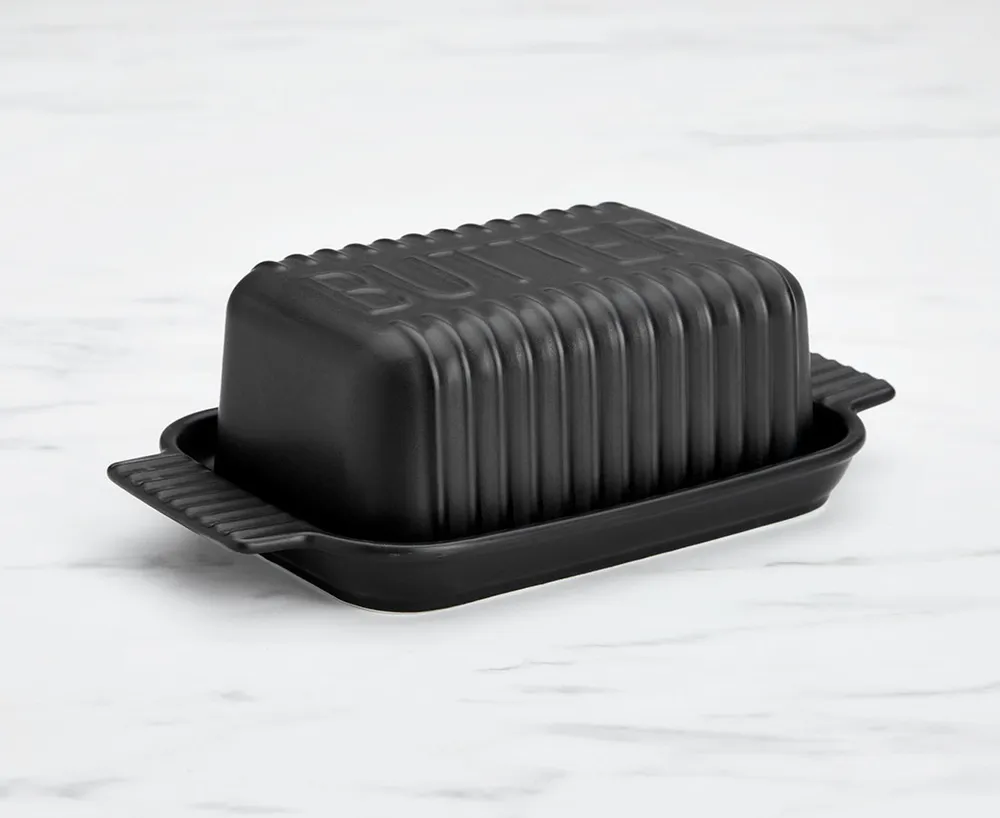 Matte Butter Dish, Black