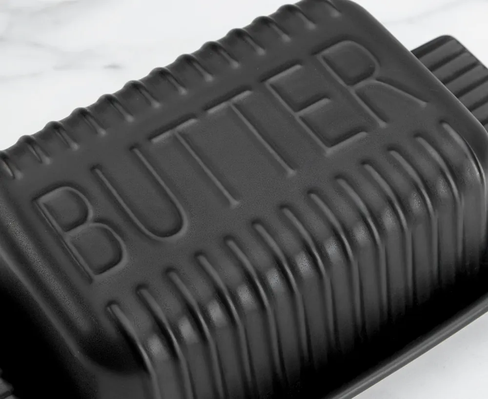 Matte Butter Dish, Black