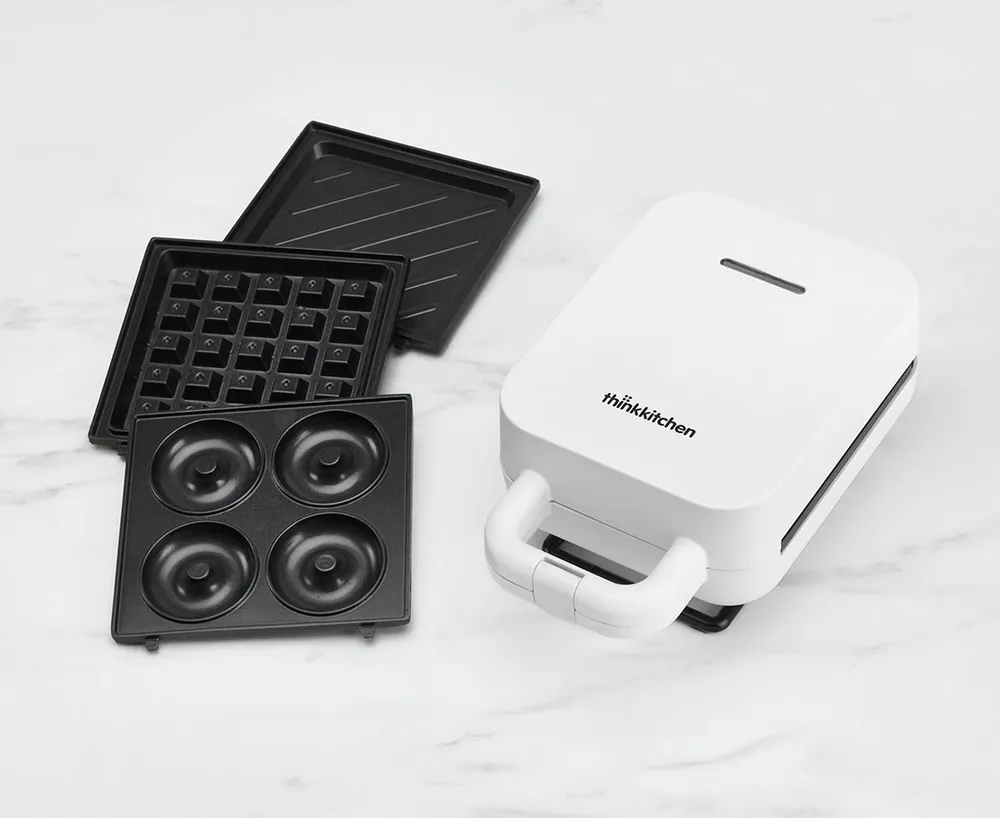 thinkkitchen Baker's Delight 3-In-1 Doughnut, Waffle & Sandwich Maker