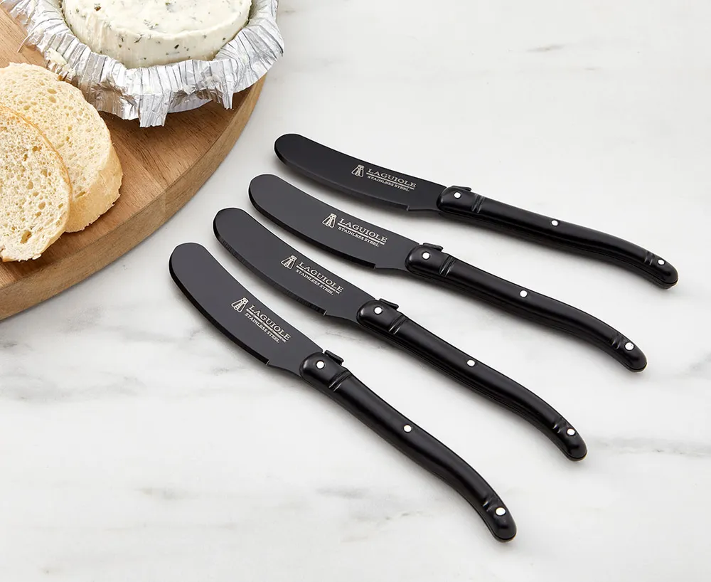 Laguiole Spreaders, Set of 4, Black