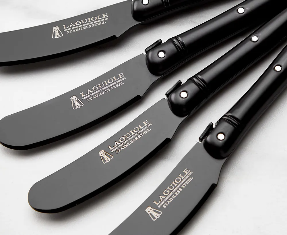 Laguiole Spreaders, Set of 4, Black