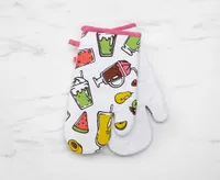 Smoothie Cotton Oven Mitts, Set of 2