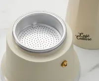 Café Culture Espresso Maker, 6 Cups, White