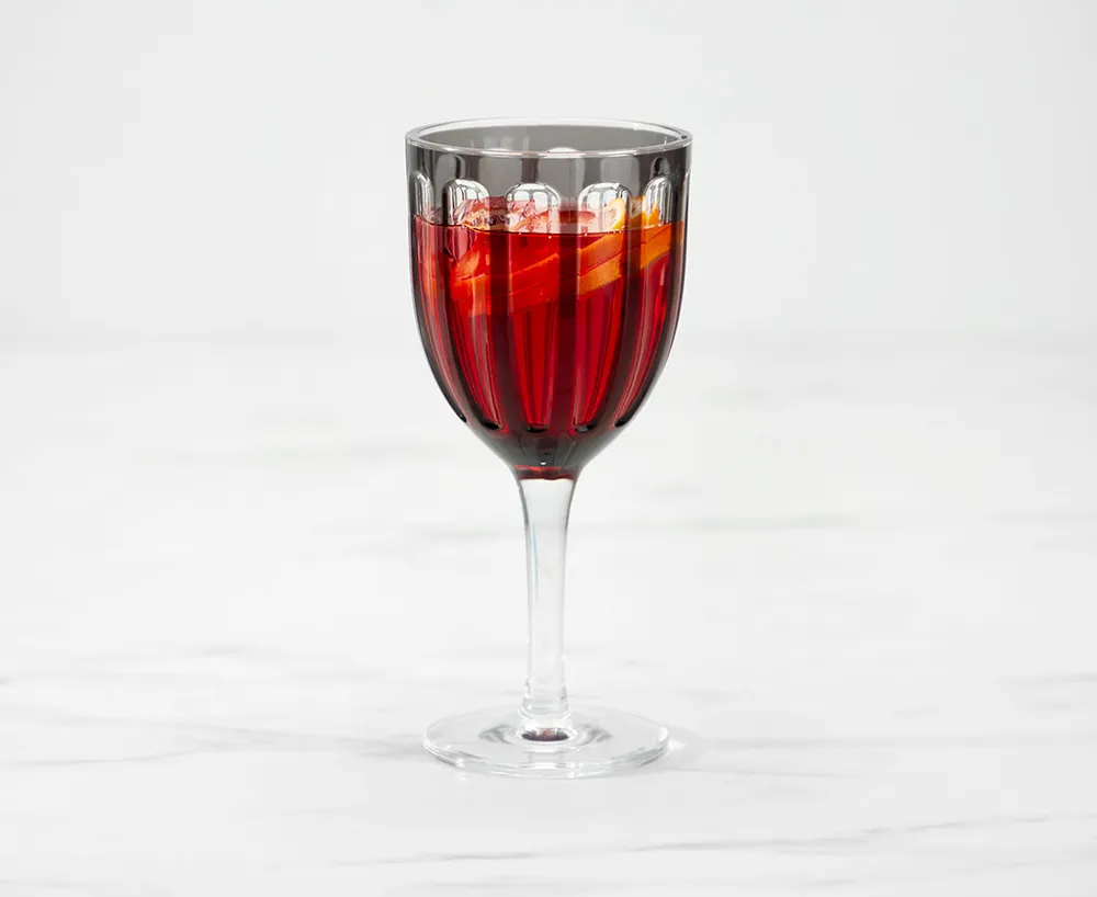 Rome Smokey Acrylic Wine Glass