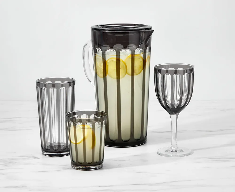 Rome Smokey Acrylic Wine Glass