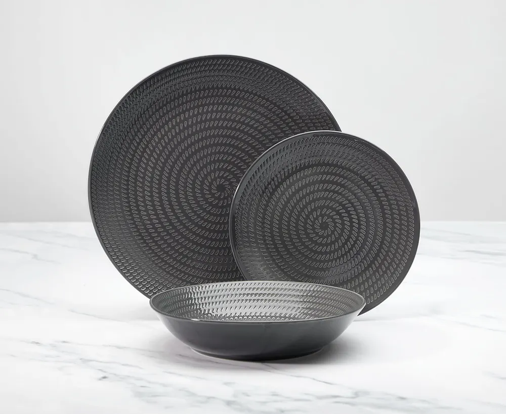 Graphite 12-Pc Dinnerware Set