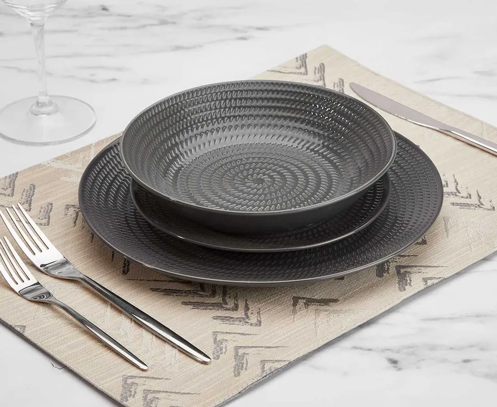 Graphite 12-Pc Dinnerware Set