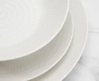 Quartz 12-Pc Dinnerware Set, White