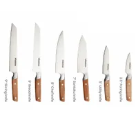 thinkkitchen Concrete 7-Pc Knife Set with Block