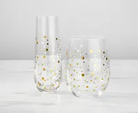 Cheers Stemless Wine Glasses, Set of 4