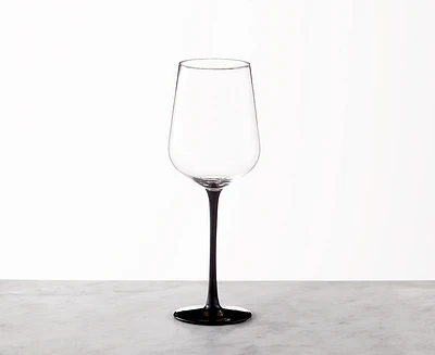 Nocturne White Wine Glass, Clear & Black
