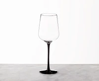 Nocturne White Wine Glass, Clear & Black
