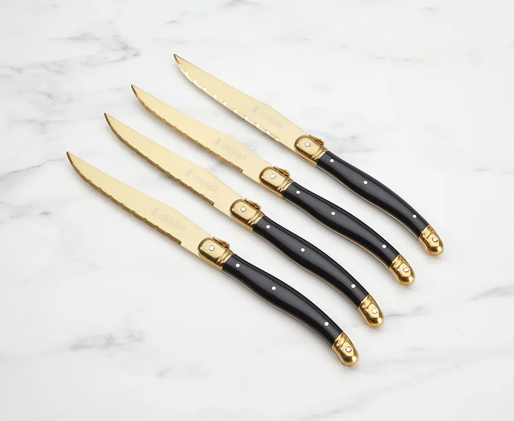 Laguiole D'Or 4-Pc Steak Knife Set 