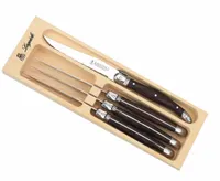 Laguiole Pakka 4-Pc Steak Knife Set 