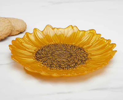 Sunflower Dessert Plate