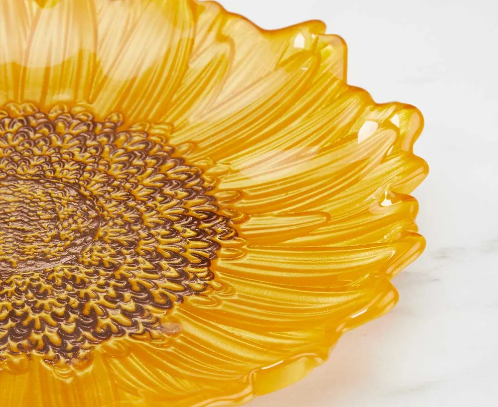 Sunflower Dessert Plate