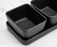 Triad Bowls, Set of 3, Black