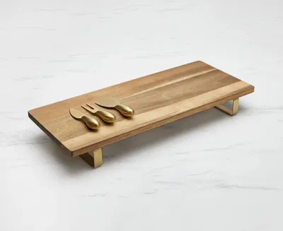 Console 3-Pc Cheese Knife Set with Board 