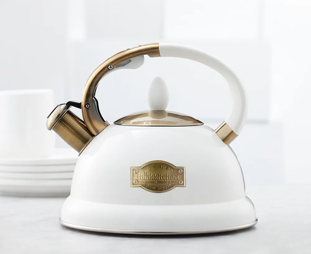 thinkkitchen Bricco Vintage Kettle, 3 L, White