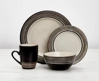 Tahiti 16-Pc Dinnerware Set, Latte