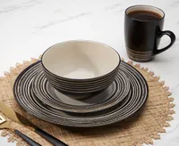 Tahiti 16-Pc Dinnerware Set, Latte