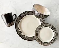 Tahiti 16-Pc Dinnerware Set, Latte