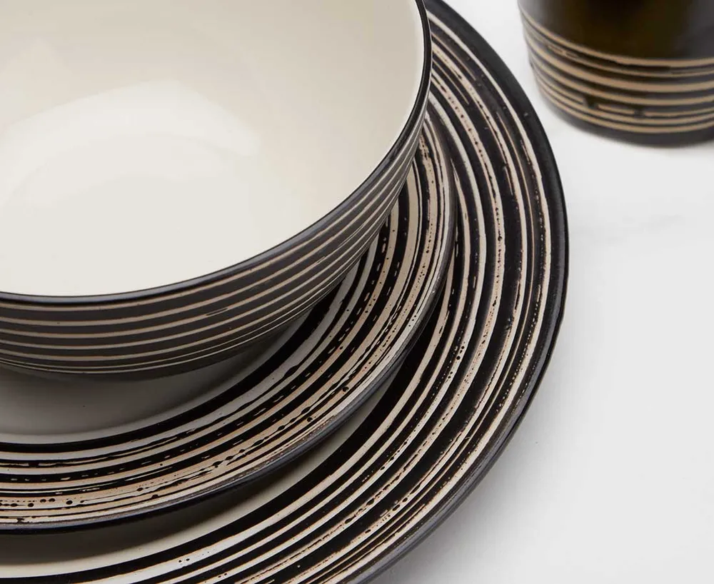 Tahiti 16-Pc Dinnerware Set, Latte