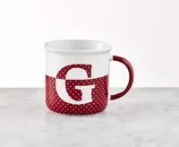 Monogrammed Mug "G", Red