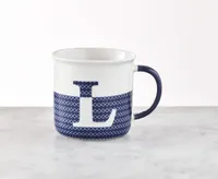 Monogrammed Mug "L", Dark Blue