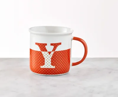 Monogrammed Mug "Y", Orange