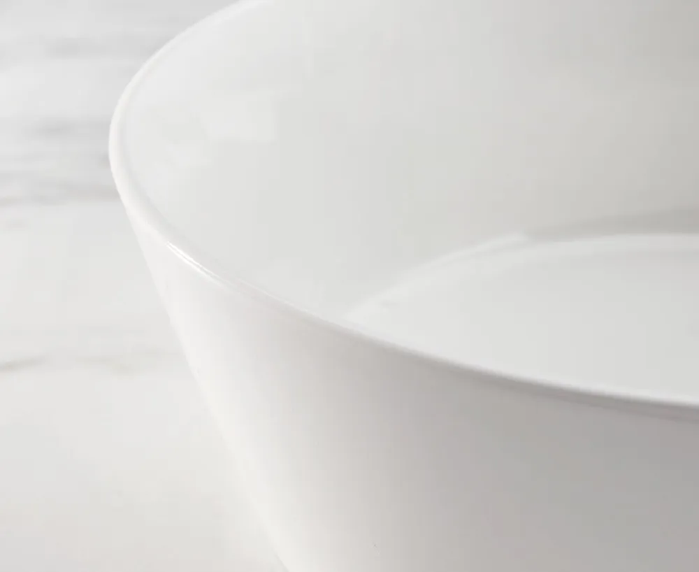 Ledge Service Bowl, White