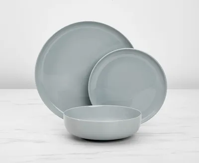 Volcano 12-Pc Dinnerware Set, Grey