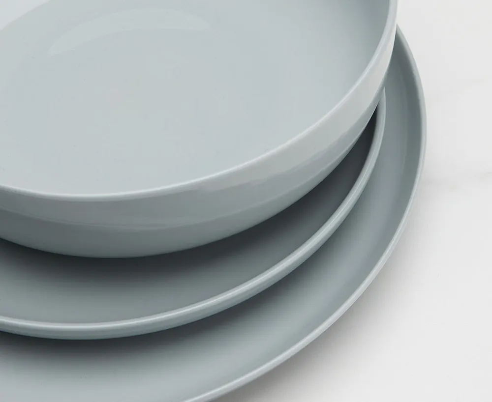 Volcano 12-Pc Dinnerware Set, Grey