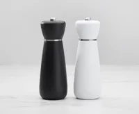 thinkkitchen Salt and Pepper Mill, Black and White, 7.5"