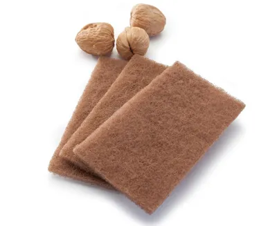 Full Circle Walnut Eco-Friendly Scouring Pads, Set of 3