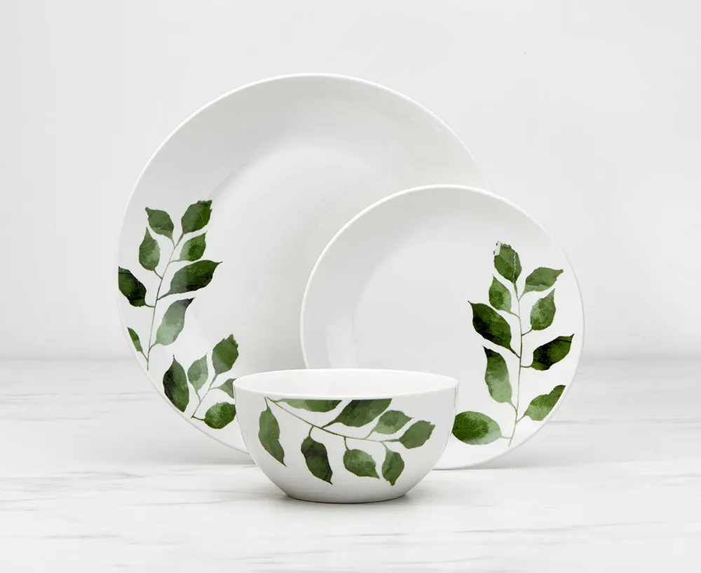 Leaf 12-Pc Eaton Dining Dinnerware Set