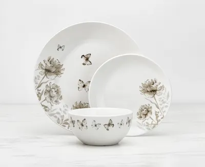 Butterflies 12-Pc Eaton Dining Dinnerware Set