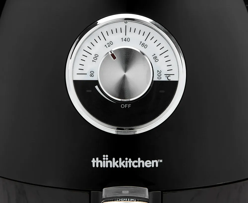 thinkkitchen Retro Air Fryer, 2.5 L, Black