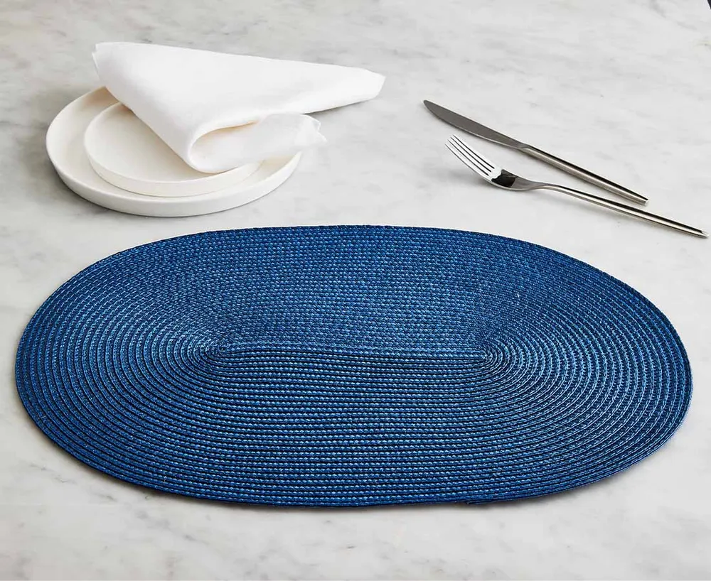 Ovale Placemat, Blue