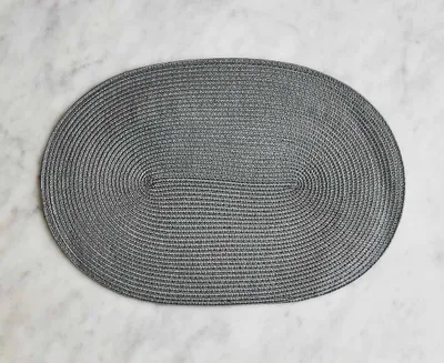Oval Placemat, Grey