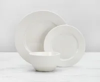 Rice 12-Pc Dinnerware Set, White