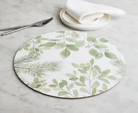 Chantilly Round Placemat, Ivory Green