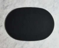 Cuero Oval Placemat, Black