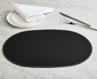 Cuero Oval Placemat, Black