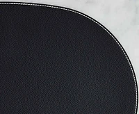 Cuero Oval Placemat, Black