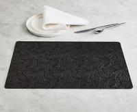 Feuilles Rectangular Placemat, Black