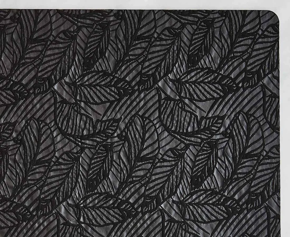 Feuilles Rectangular Placemat, Black