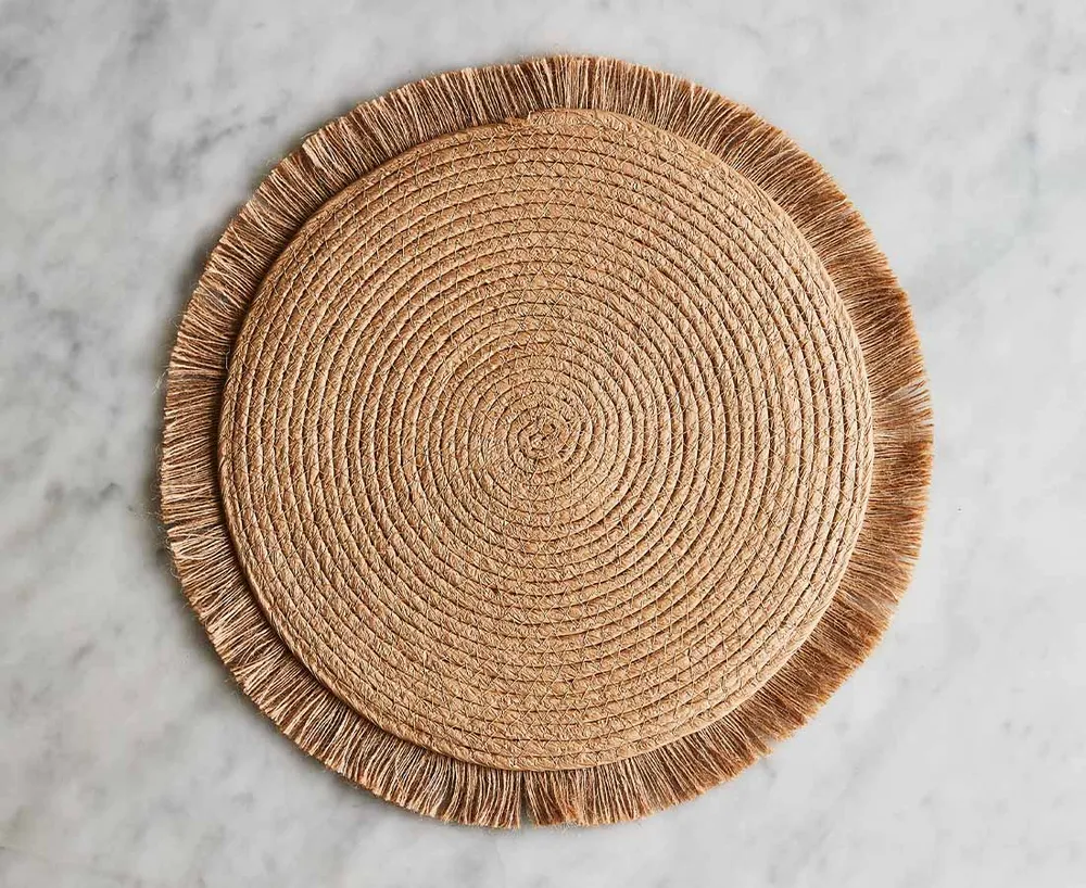 Jute Fringed Round Placemat